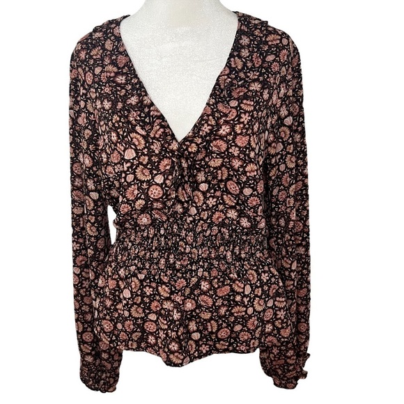 ABERCROMBIE & FITCH Floral Ruffle Blouse - Picture 1 of 5